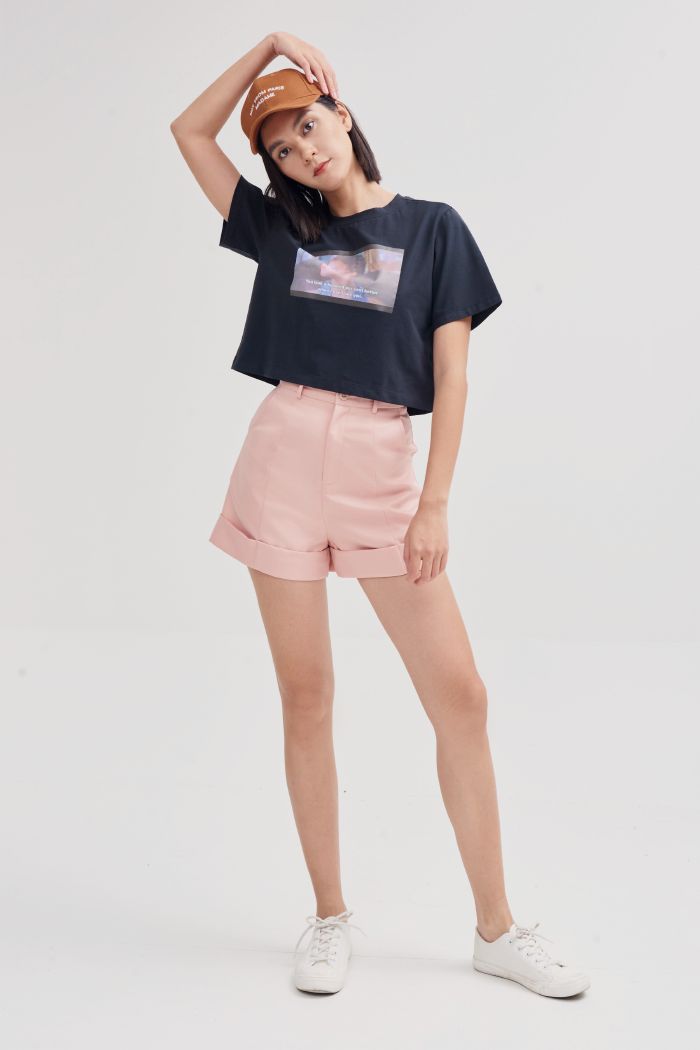Quần short cơ bản lật lai