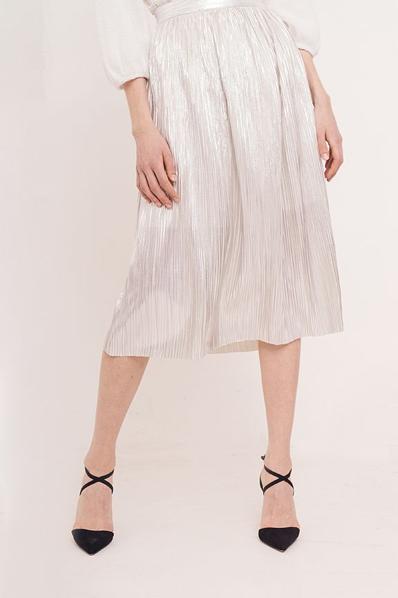 Váy midi dập li lấp lánh