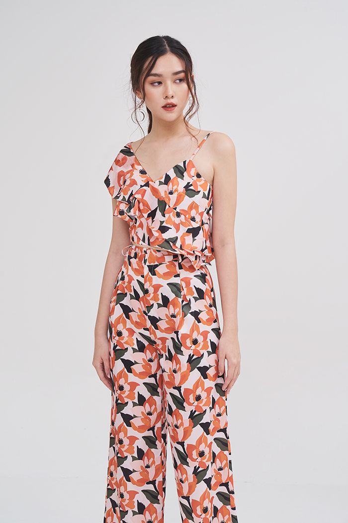 Áo crotop bèo đôi dây in hoạ tiết ss19