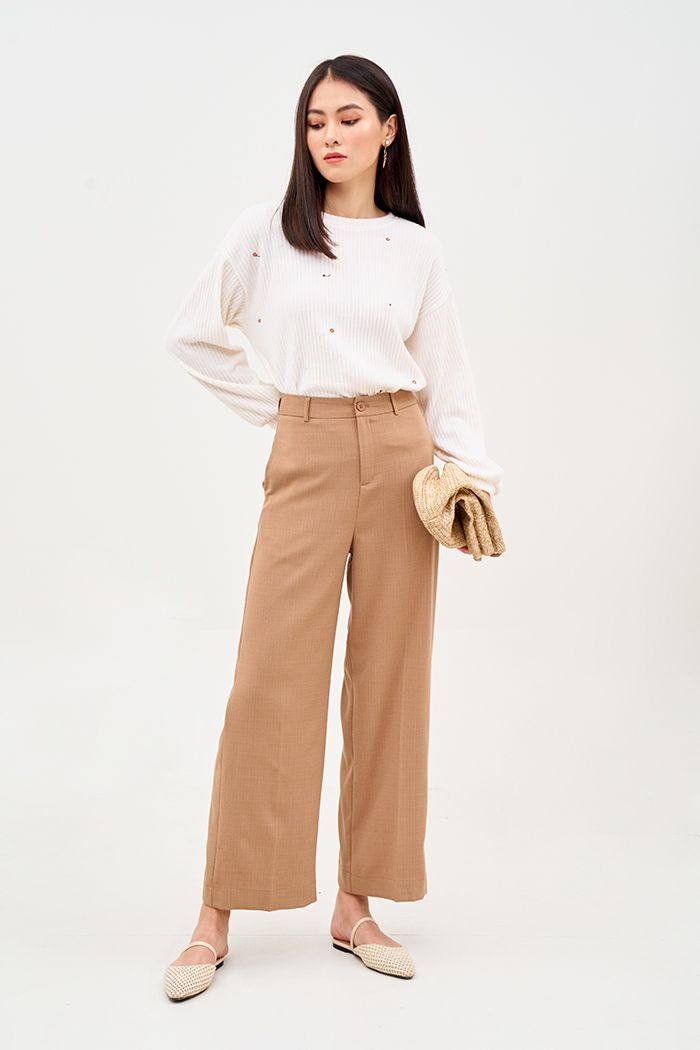 Quần ống suông lưng cao fall19