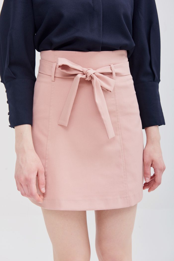 Váy khaki rã diễu chỉ mờ