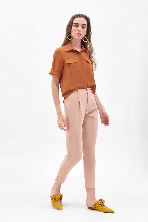 Quần cơ bản xếp li trước fall18