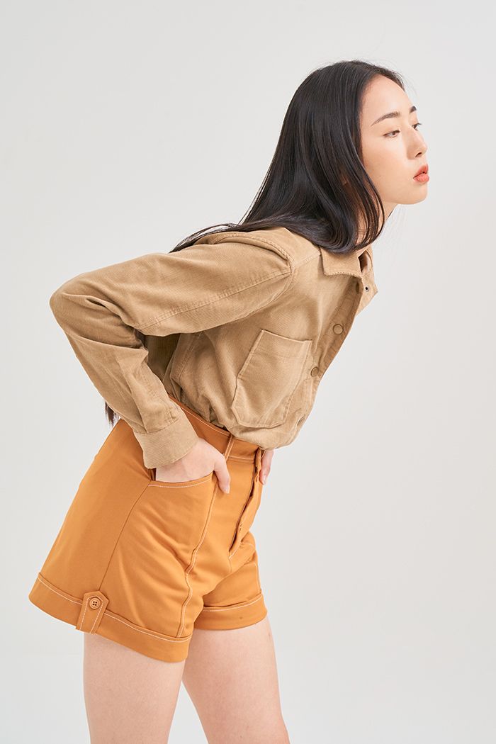Áo khoác khaki tay dài form rộng 4 túi
