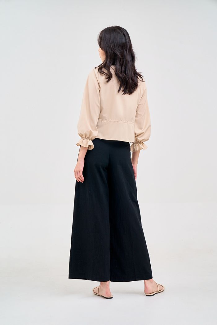 Áo cotton lạnh giả vest rút dây tay dài