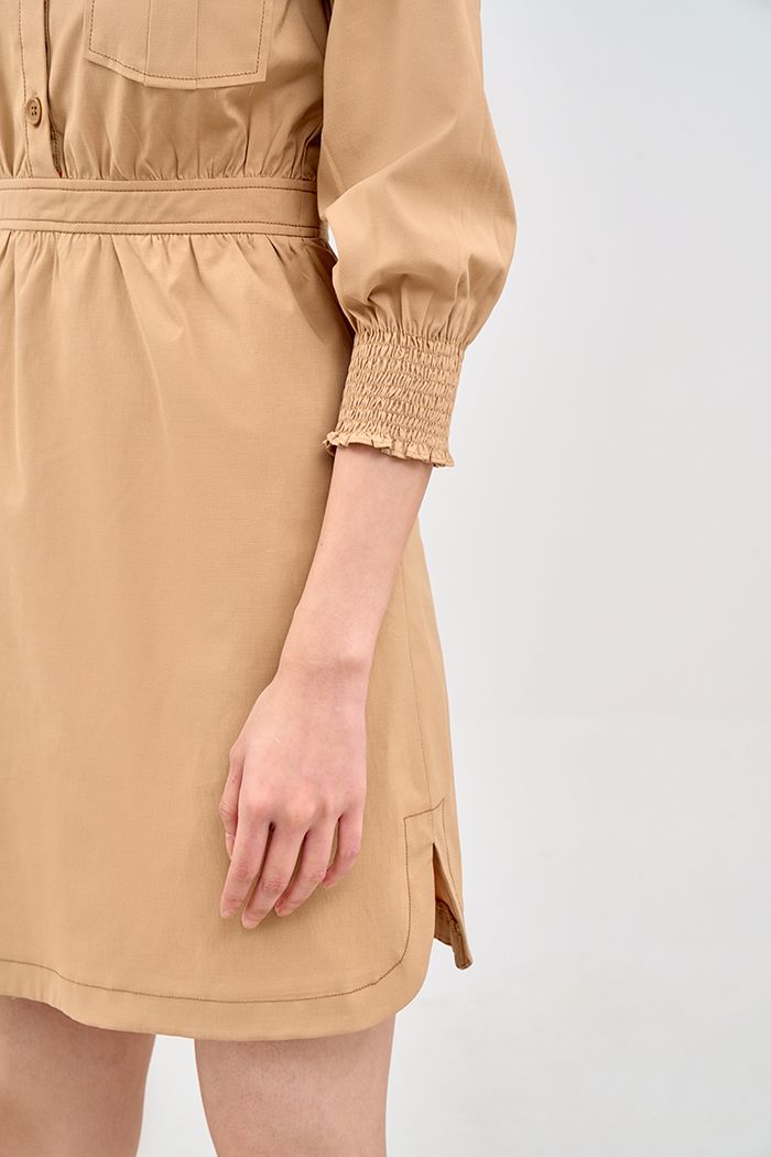 Đầm 2 túi hộp xẻ lai
