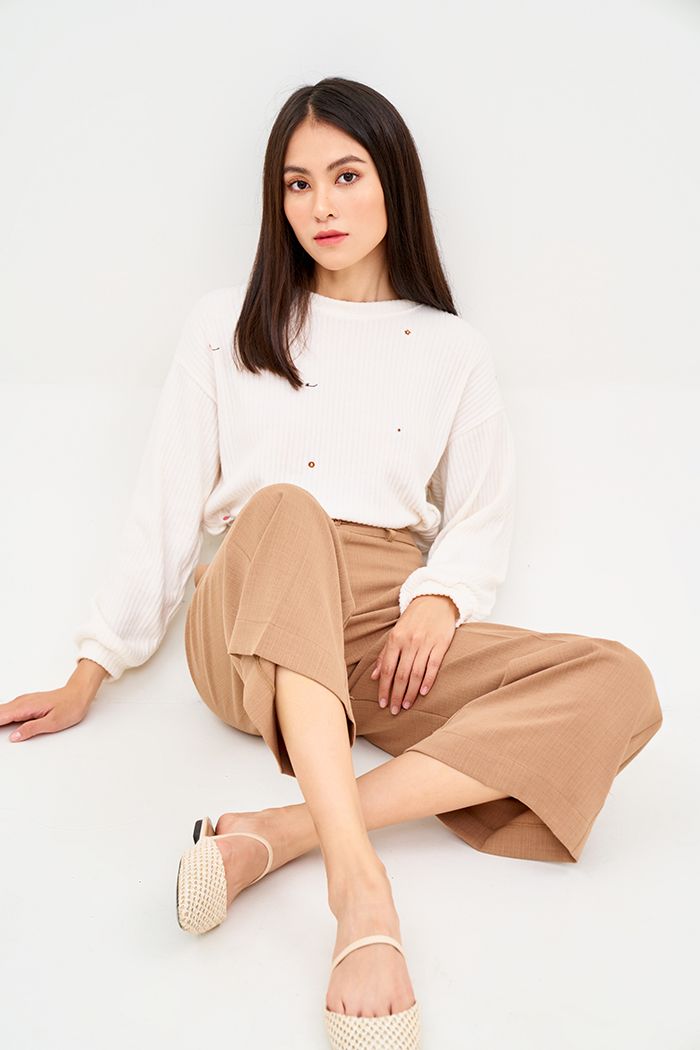 Quần ống suông lưng cao fall19