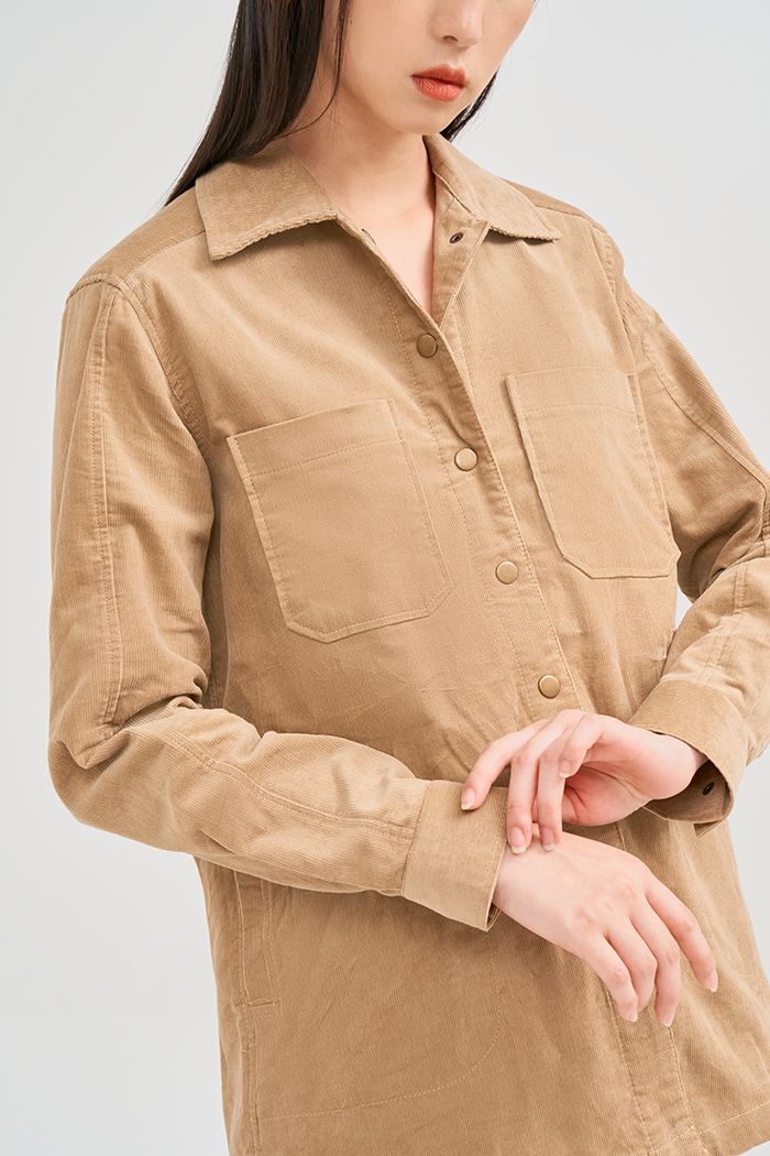 Áo khoác khaki tay dài form rộng 4 túi