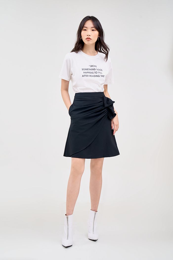Váy xếp nhún 1 bên