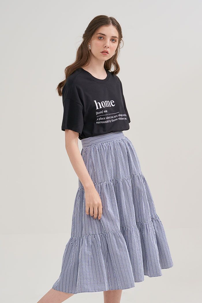 Áo thun in keyword home oversize