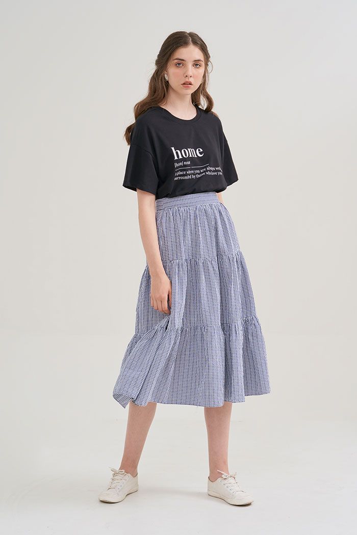 Áo thun in keyword home oversize