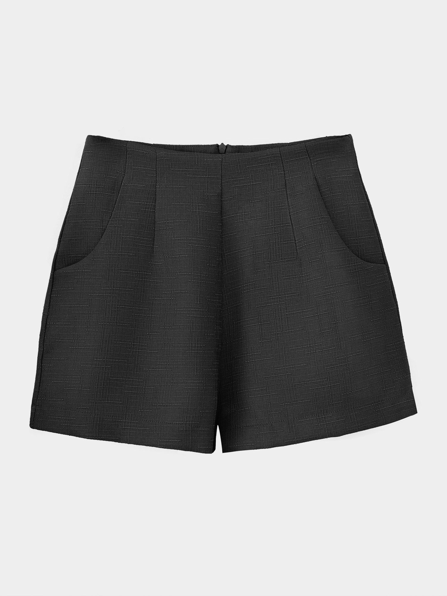  Quần short linen túi xéo nhấn li trước 