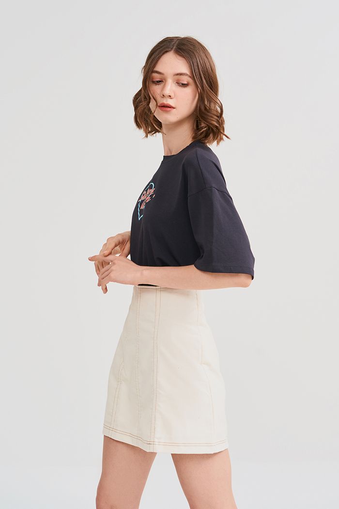 Áo thun oversize in slogan summer lover