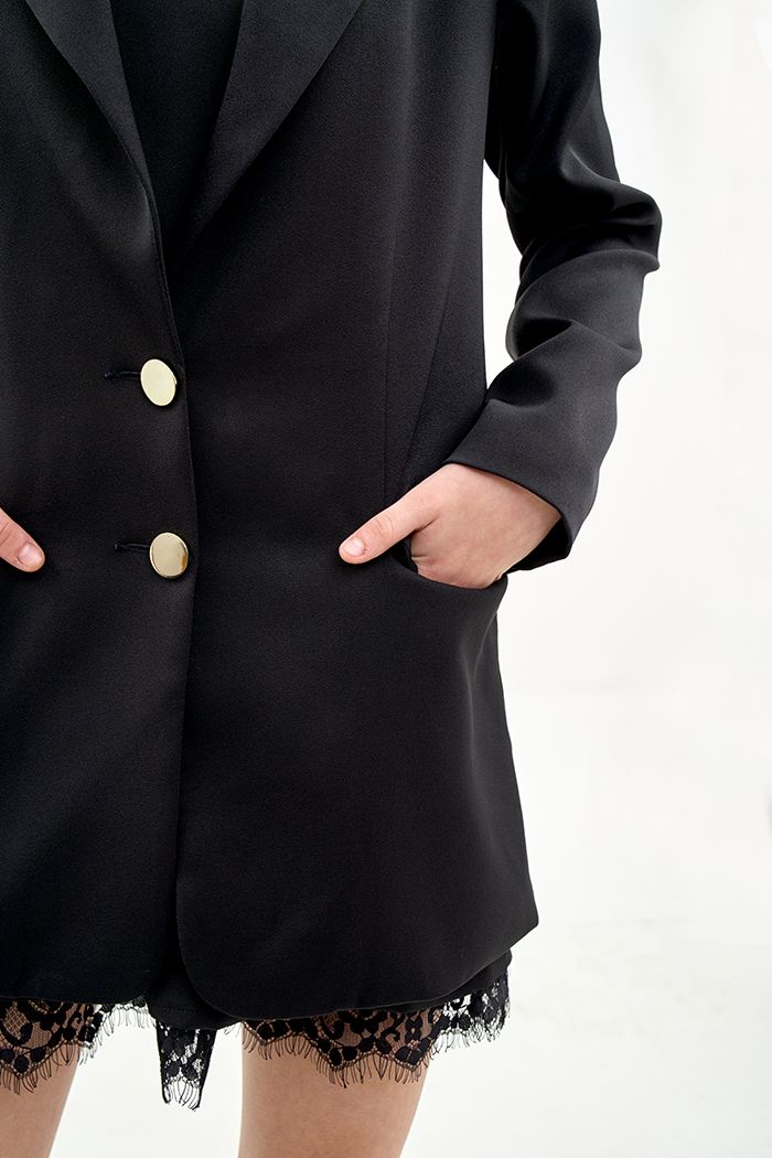 Áo vest 2 lớp đơm nút kim loại