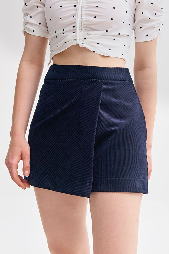 Quần váy ticke nhung đắp thân trước