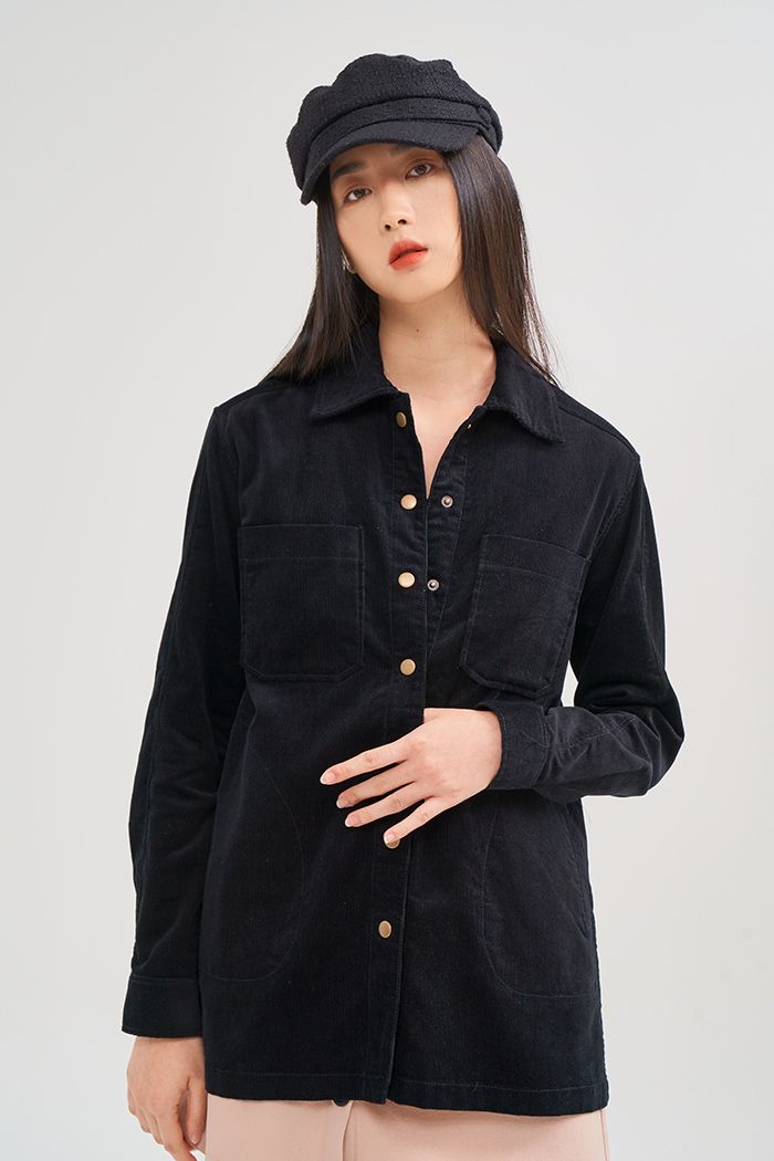 Áo khoác khaki tay dài form rộng 4 túi