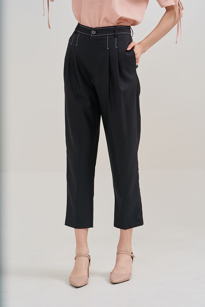 Quần linen xếp nhấn 2 li và lưng