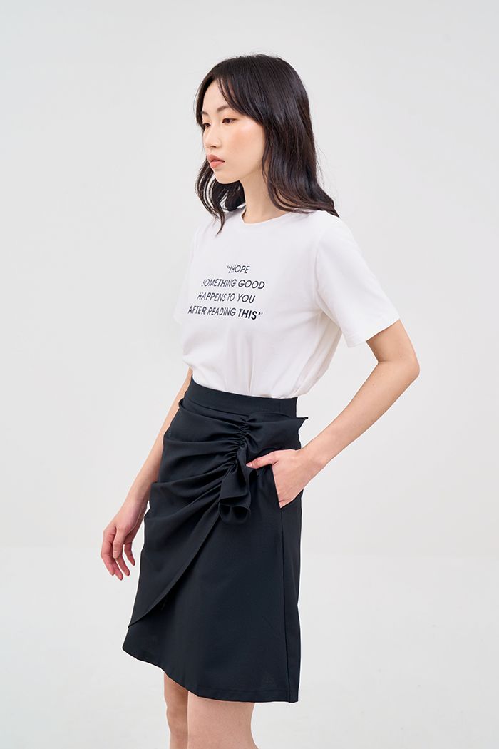 Váy xếp nhún 1 bên