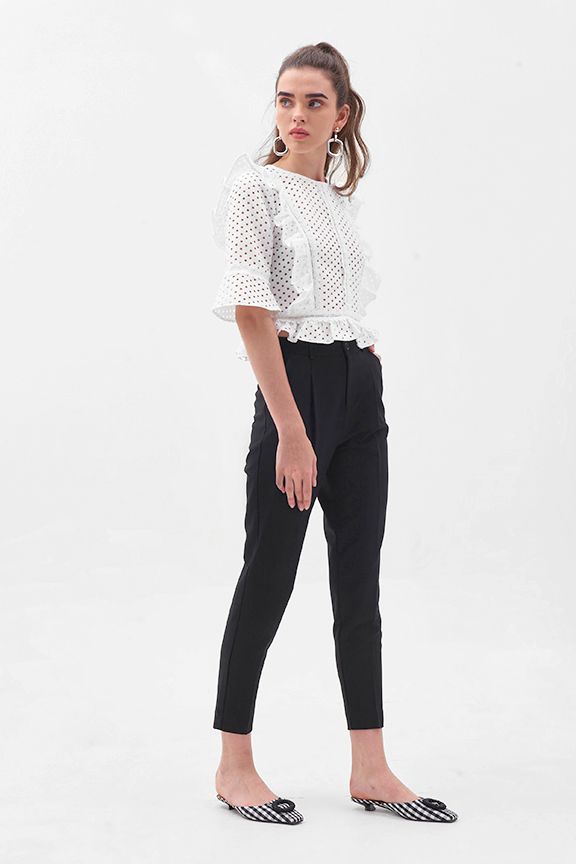 Quần cơ bản xếp li trước fall18