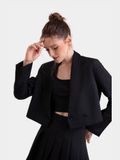  Áo cropped blazer tay dài cài nút 