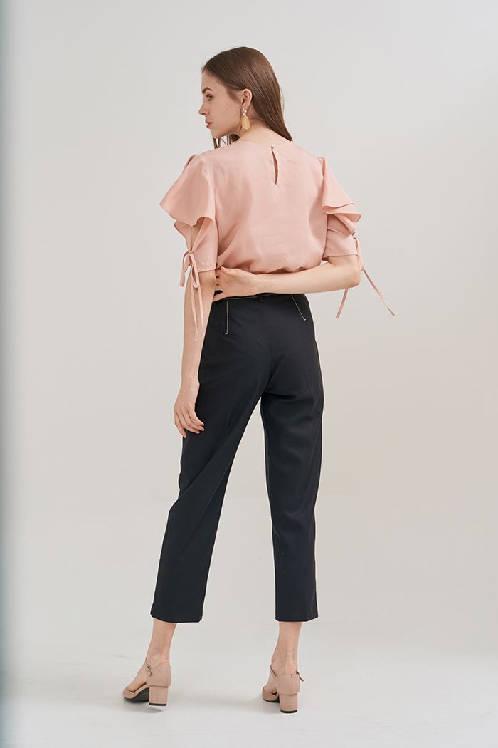 Quần linen xếp nhấn 2 li và lưng
