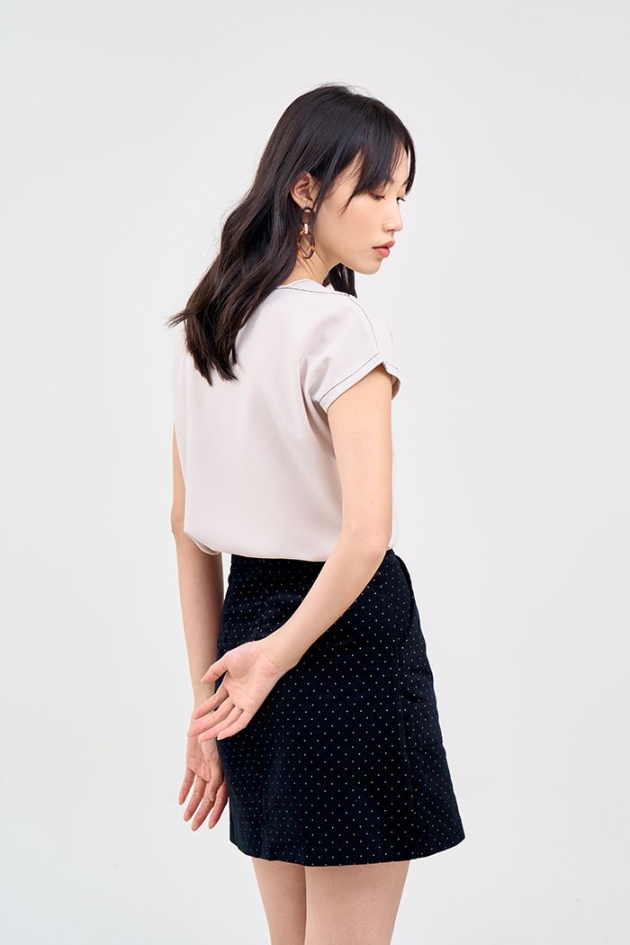 Váy xếp nhún 1 bên