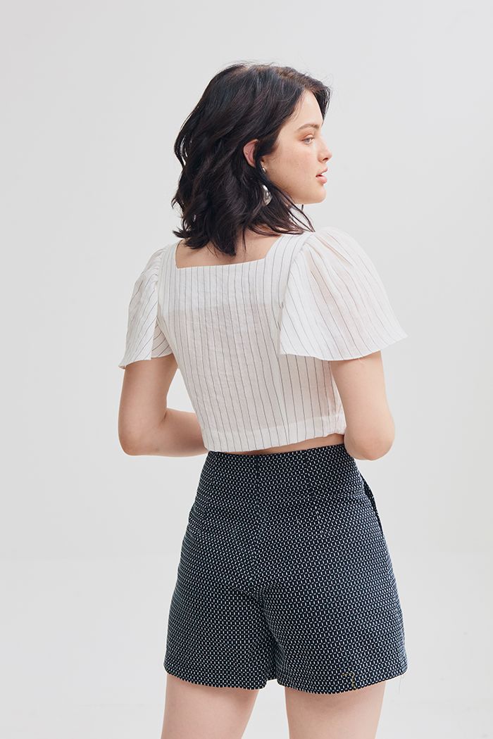 Quần short in hoạ tiết ss19 vải xốp