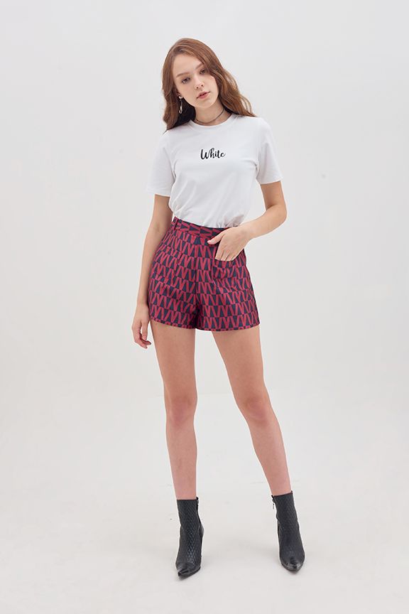 Quần short lưng liền tafta đi in