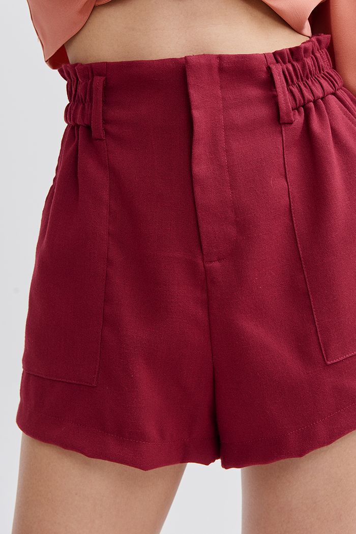 Quần short lưng thun đắp 2 túi vuông