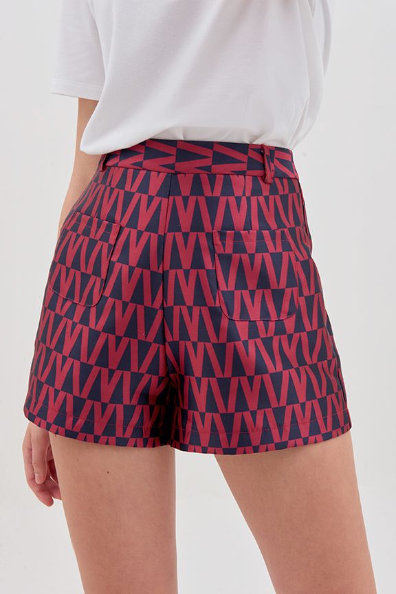 Quần short lưng liền tafta đi in