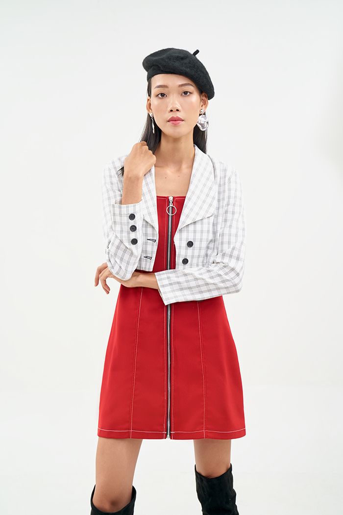 Đầm 2 dây diễu chỉ nổi dây kéo sắt