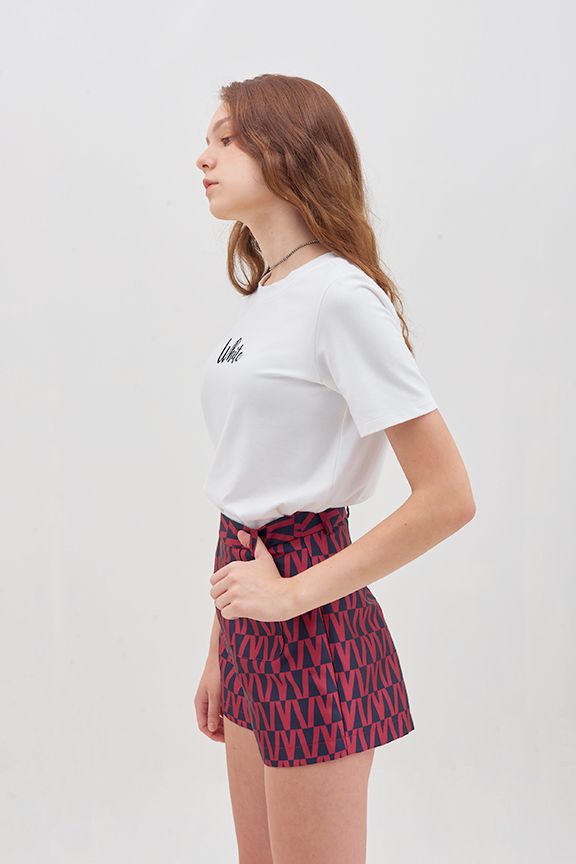Quần short lưng liền tafta đi in