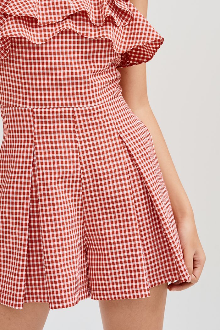 Jumpsuit caro bèo 2 tầng
