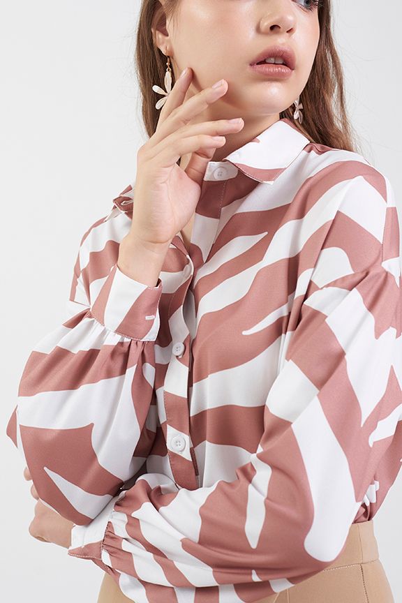 Áo sơmi hoạ tiết thiết kế zebra