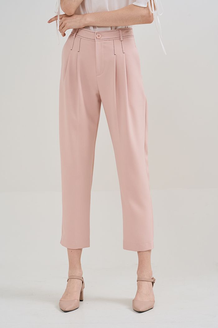 Quần linen xếp nhấn 2 li và lưng