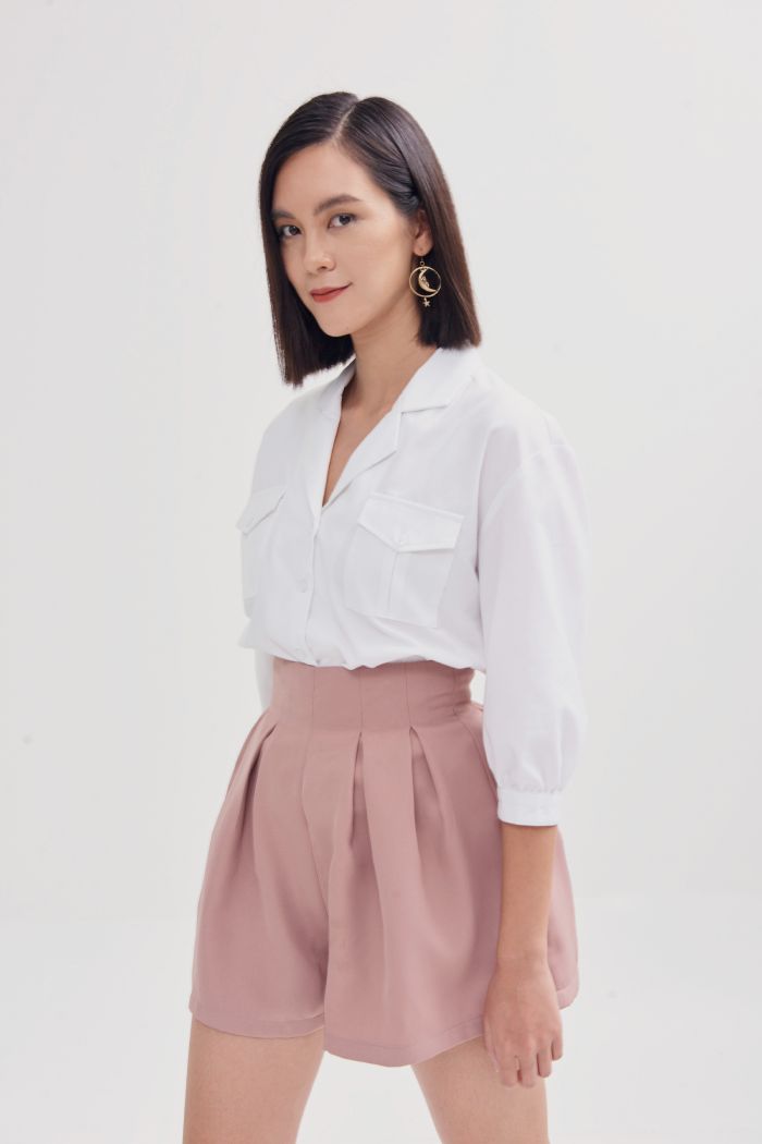 Quần váy xếp li hợp tròn