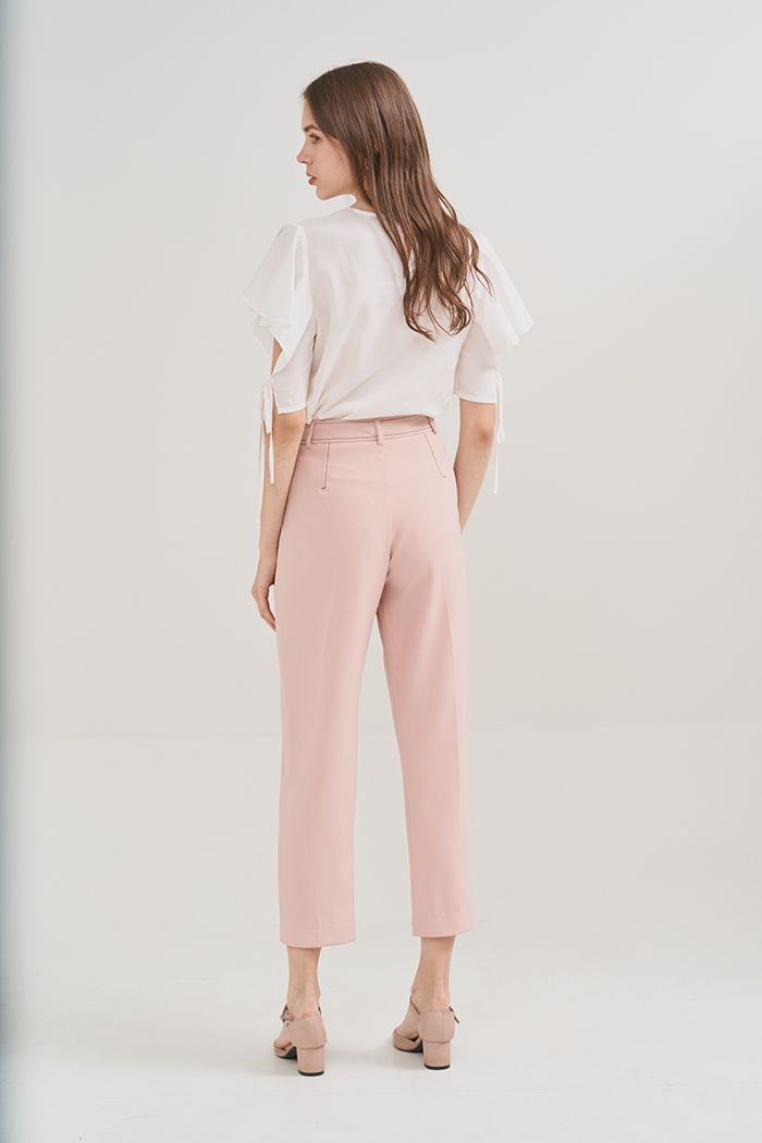Quần linen xếp nhấn 2 li và lưng