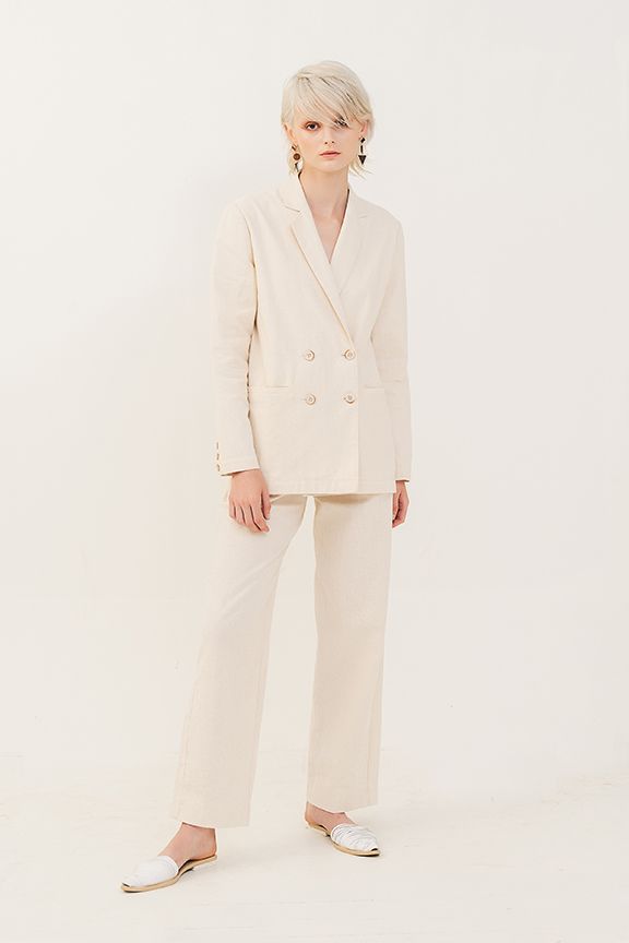 Quần dài linen form suông