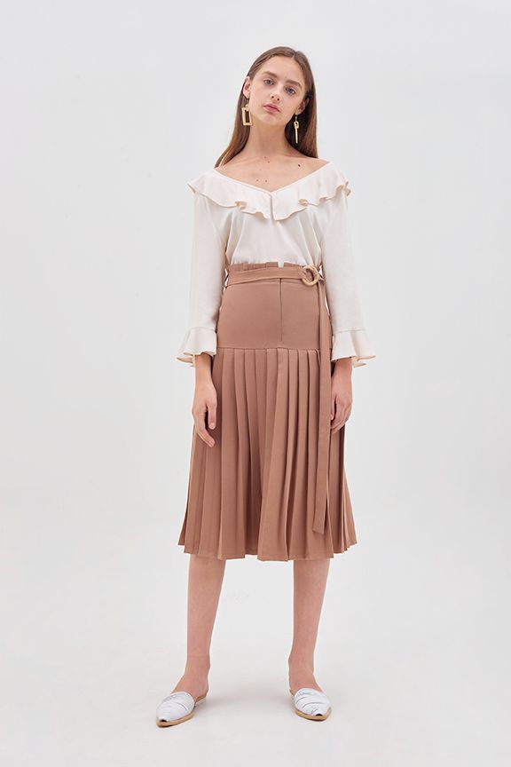 Áo bèo cổ tim cutout tay lỡ