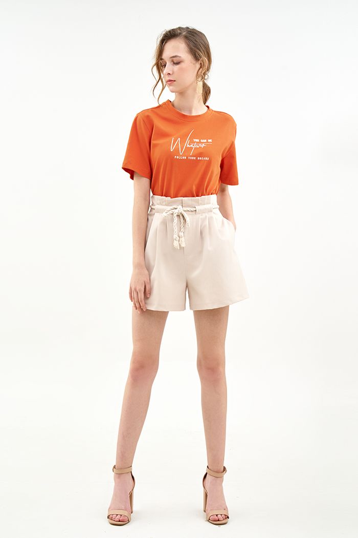 Quần short xếp li 3 kèm dây thừng