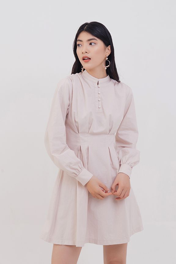 Đầm linen chít ben eo tay lỡ