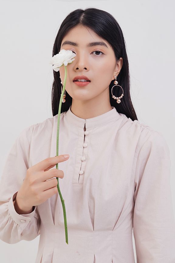 Đầm linen chít ben eo tay lỡ