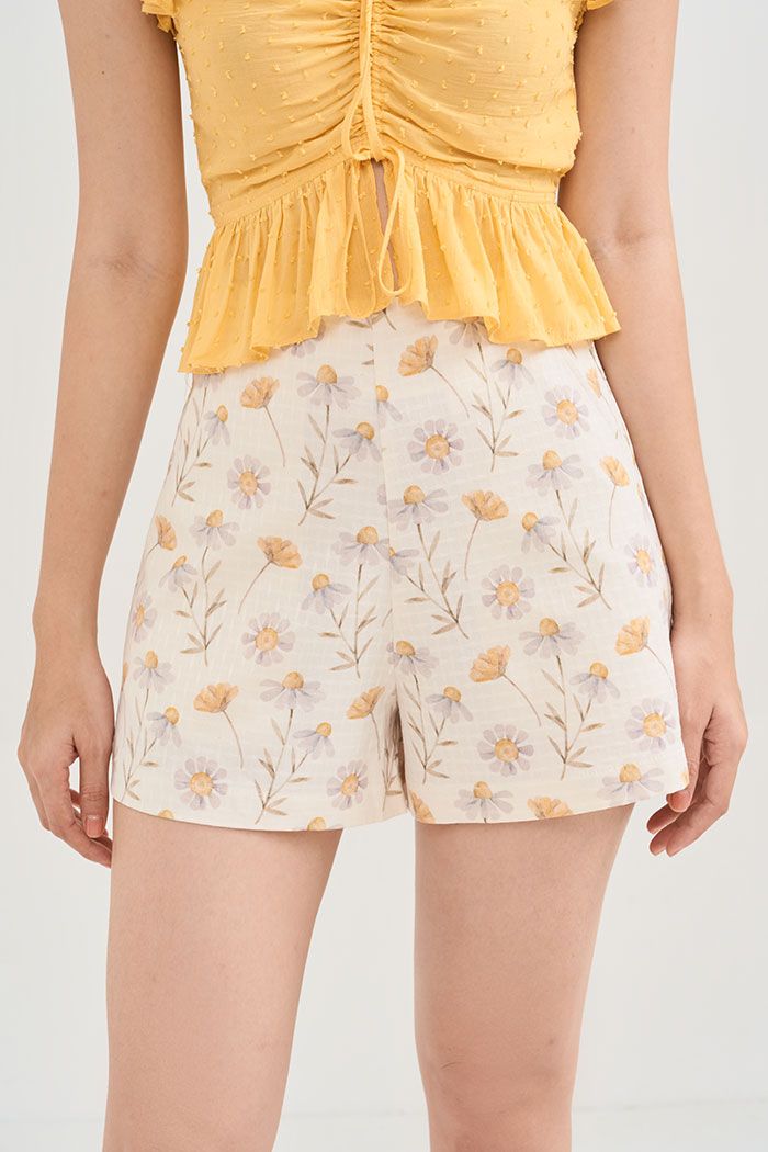 Quần short in hoạ tiết ss19 vải xốp
