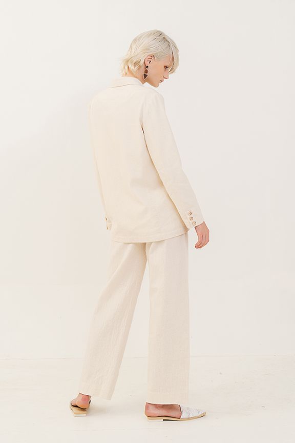 Quần dài linen form suông