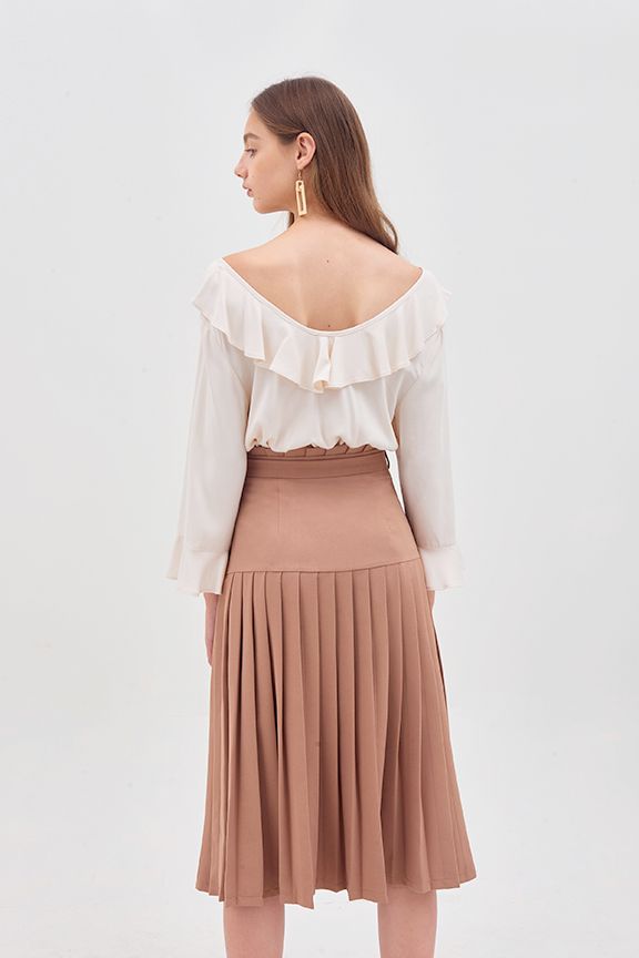 Áo bèo cổ tim cutout tay lỡ