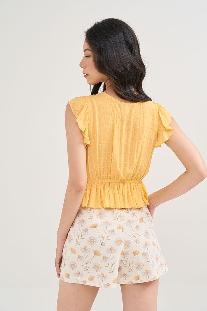 Quần short in hoạ tiết ss19 vải xốp