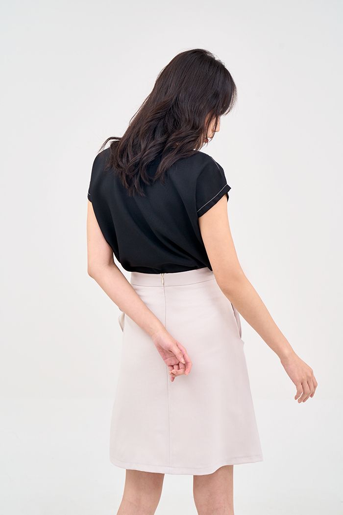 Váy xếp nhún 1 bên