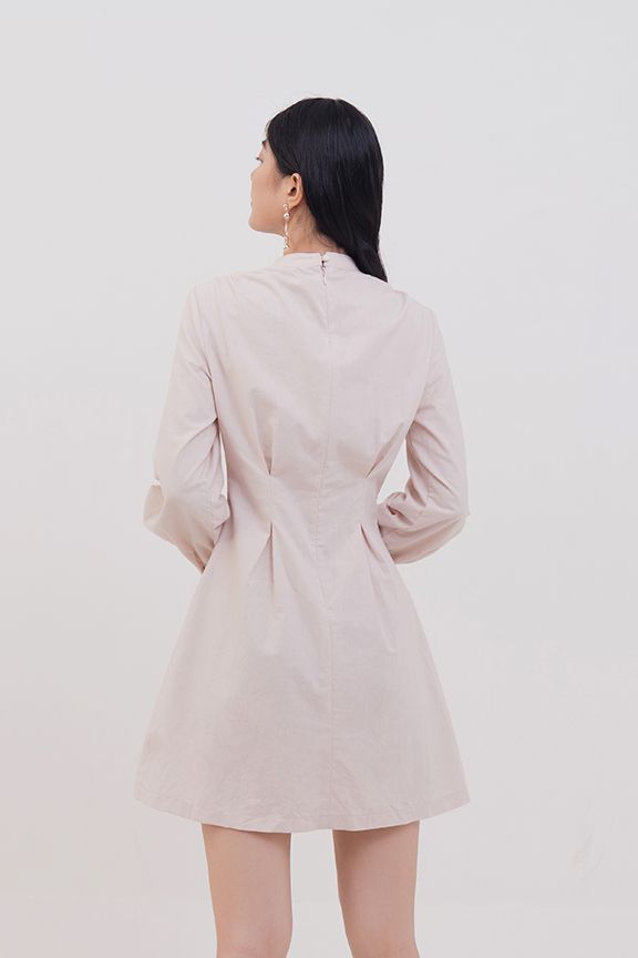 Đầm linen chít ben eo tay lở