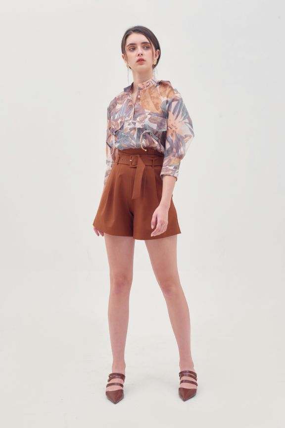 Quần short dây nịch bọc