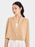  Áo cropped blazer tay dài cài nút 