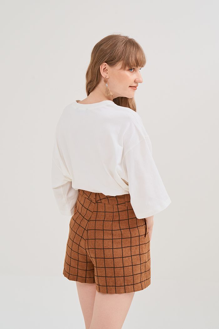 Quần short caro dằn li cơ bản fall19